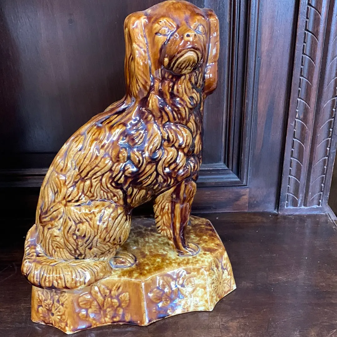 Staffordshire  Spaniel Ceramic Dog-As Found 1