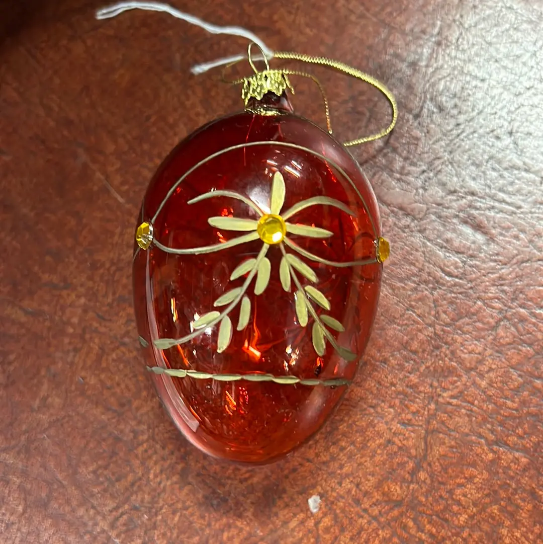 Red Glass Ornament 1