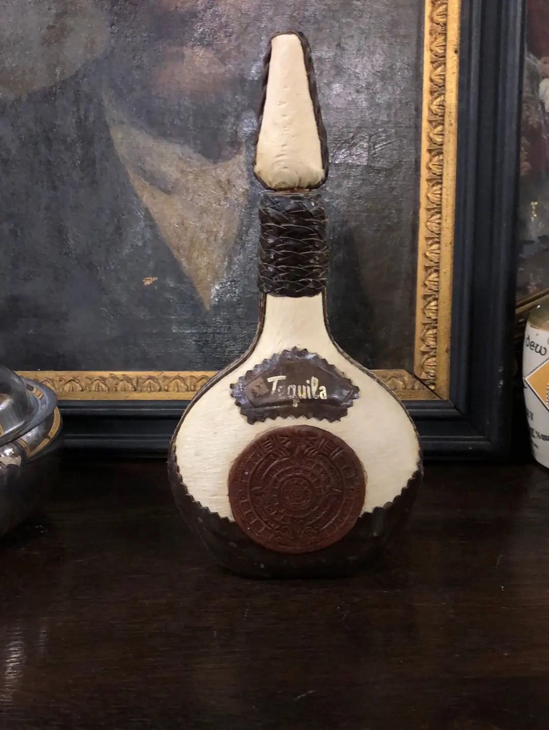 Leather Clad Tequila Bottle 1