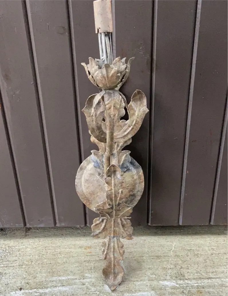 Tall Leafy Tan Single Arm Sconce 1