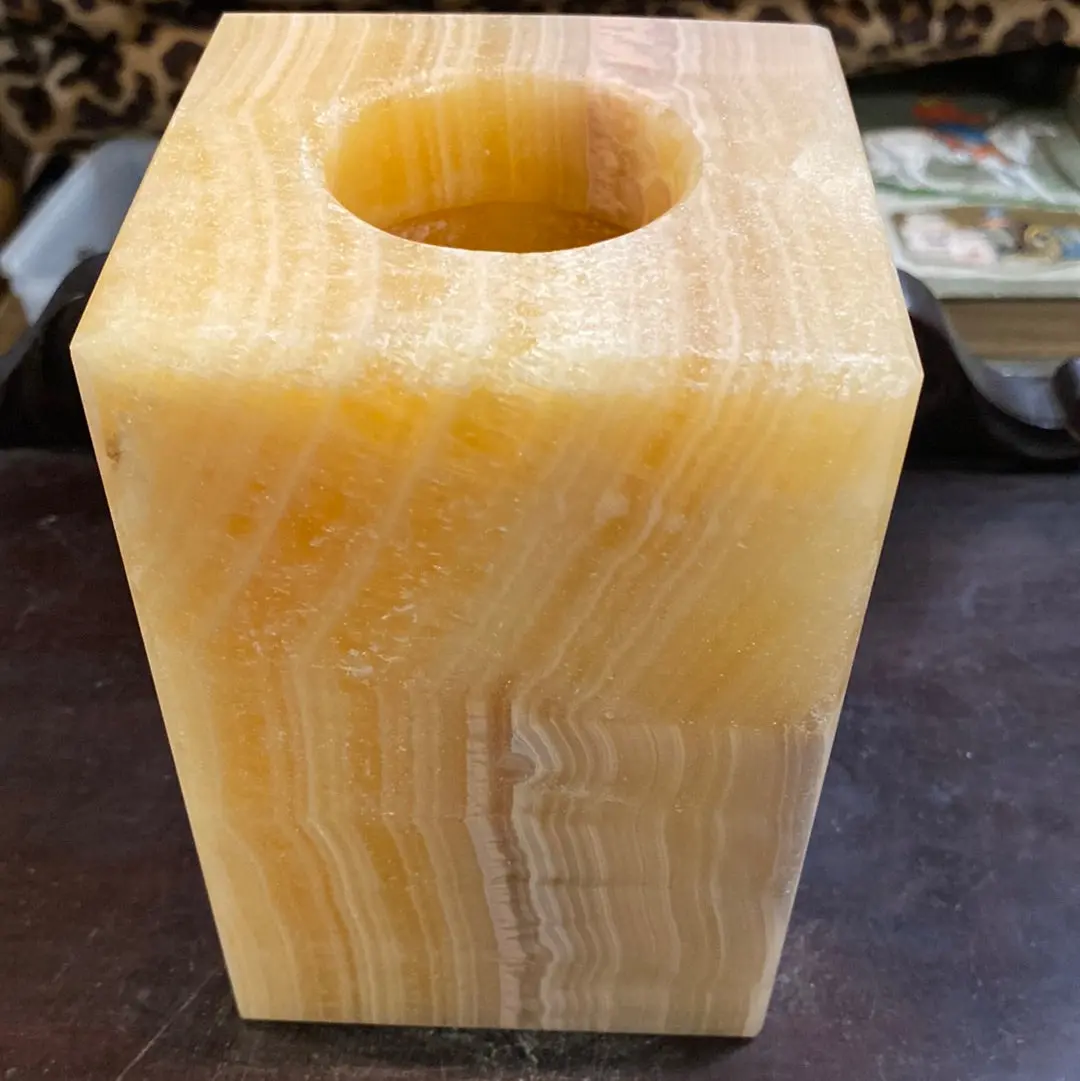 Alabaster Votive Candle Cover 1