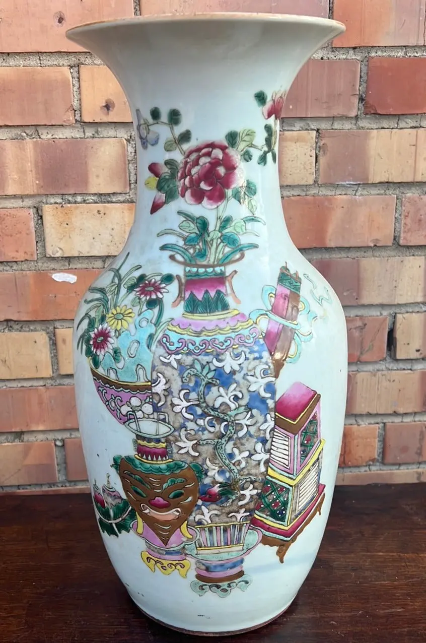 Asian Polychrome Vase 1