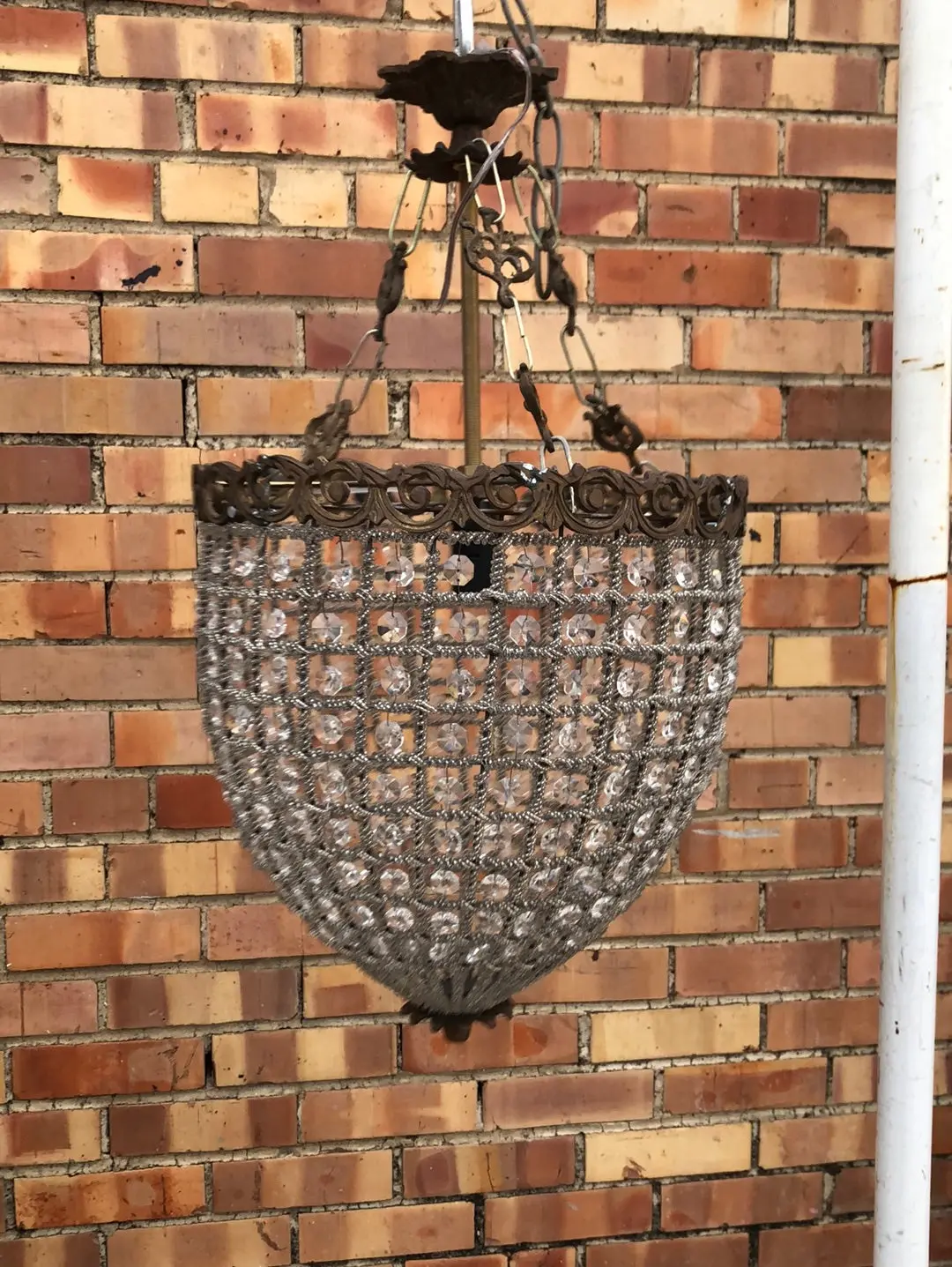 Medium Crystal Pendant Light Fixture 1
