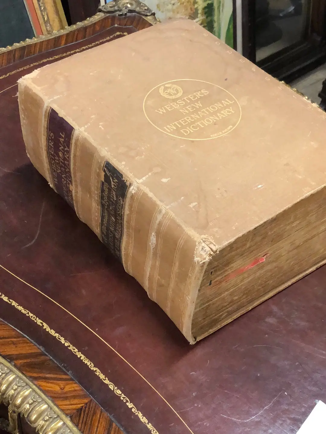 Large Vintage New Webster International Dictionary 1932 1