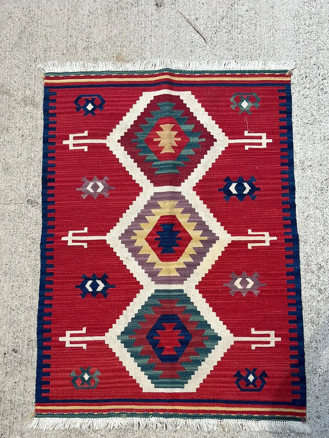 Red Native American 2' X 3' Rug 1