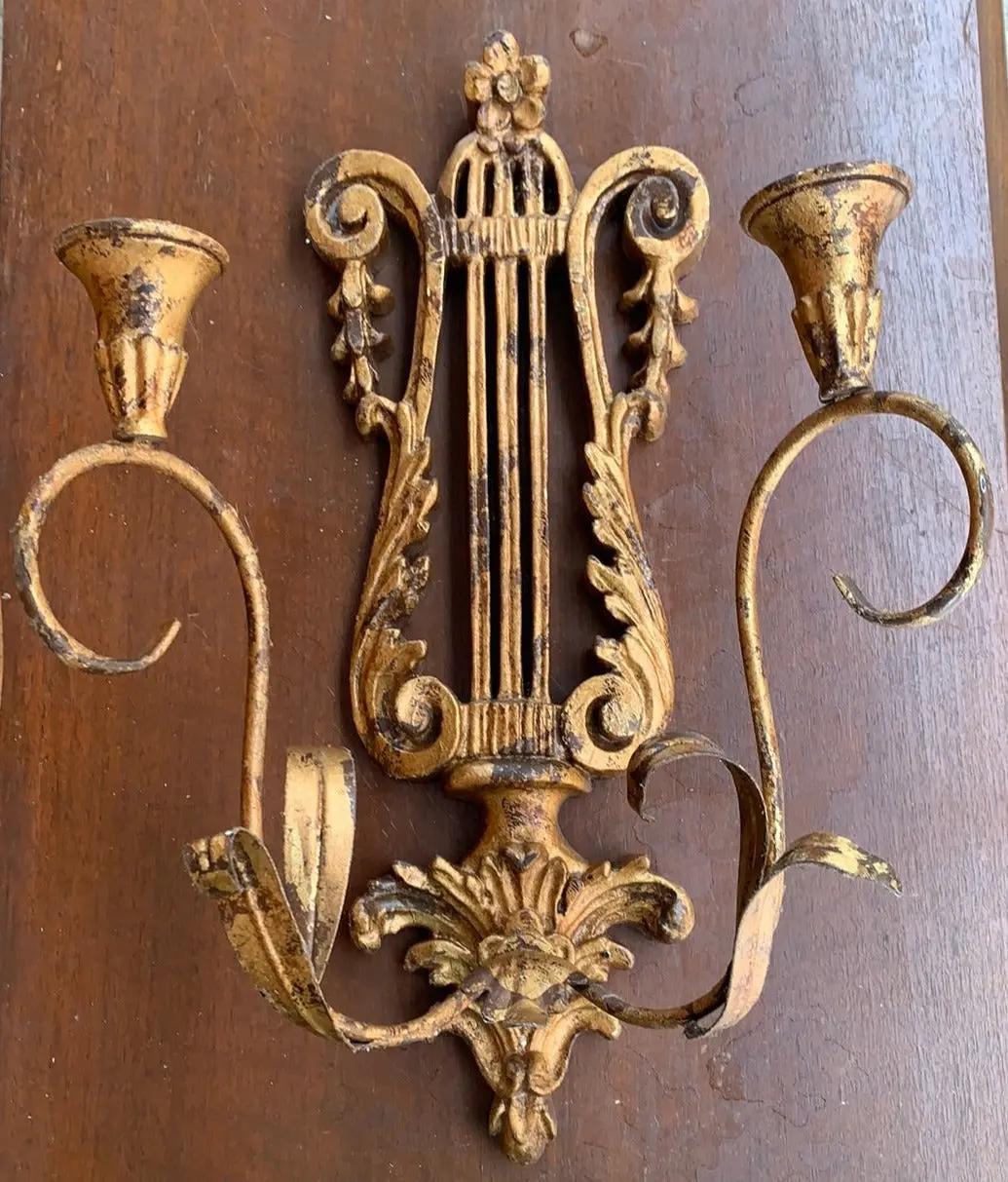 Not Old French Style Resin Double Arm Sconce 1