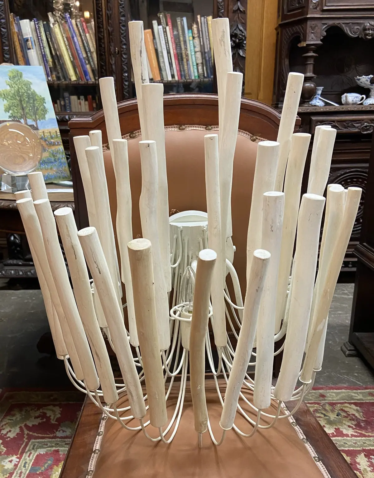 Contemporary 3-Light White Twig And Wire Sconce 1