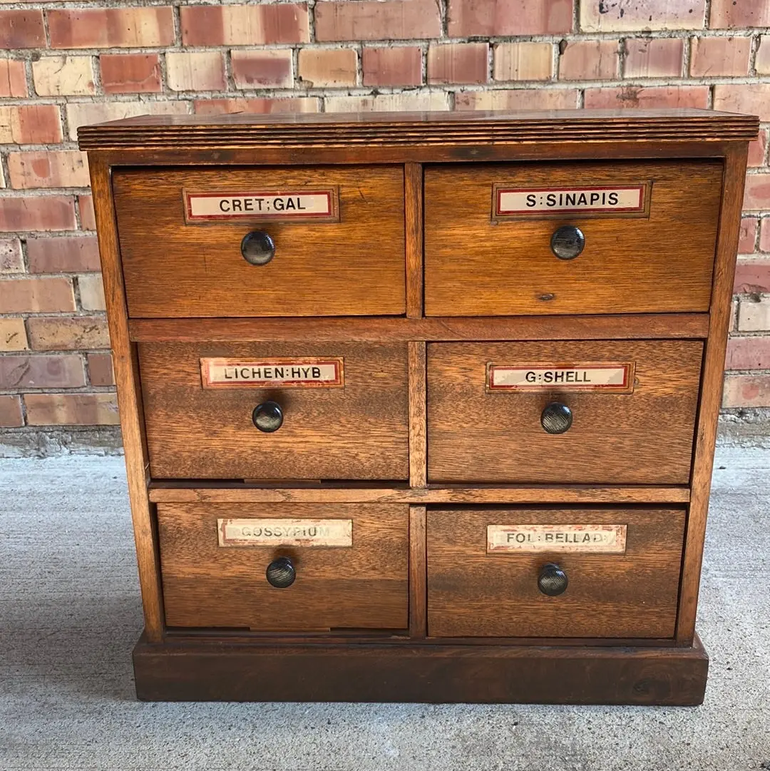 Small Six Drawer Apothecary Cabinet 1