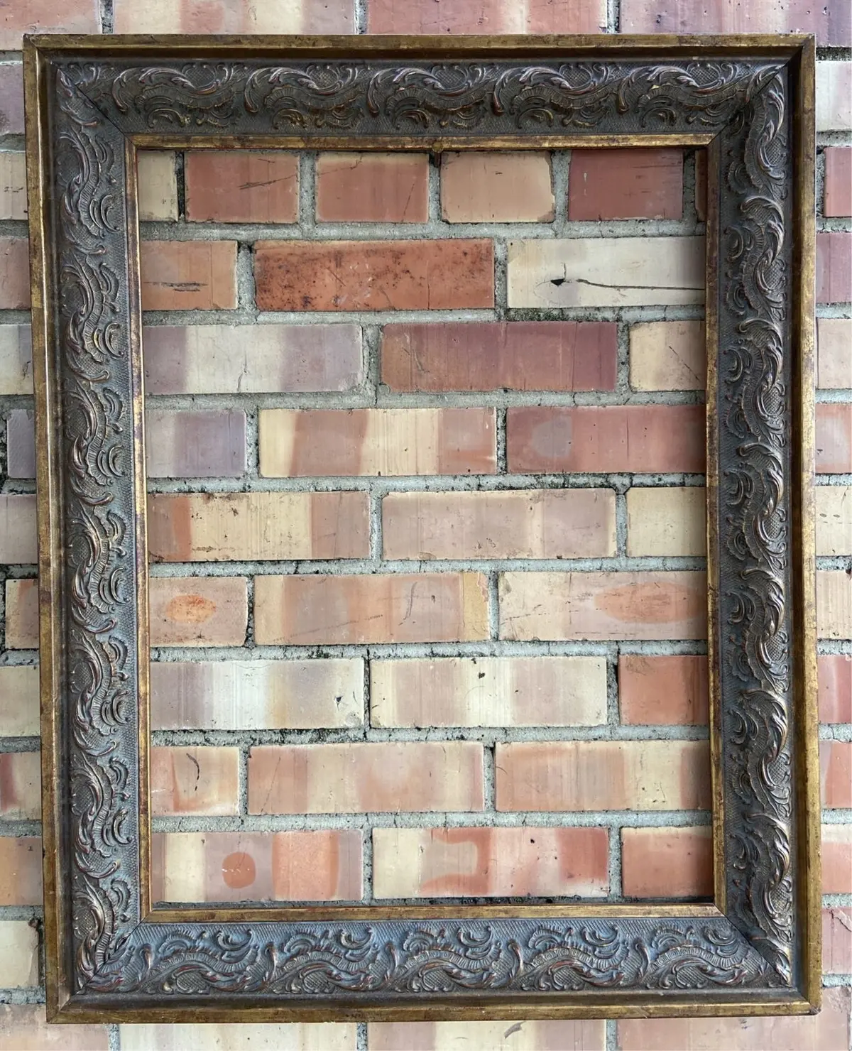 Gold Ornate Rectangular Frame With Relief 1