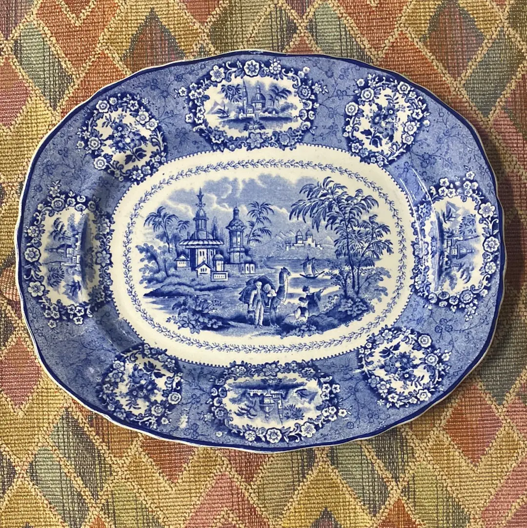 Small Ridgeways Oriental Motif Oval Platter 1