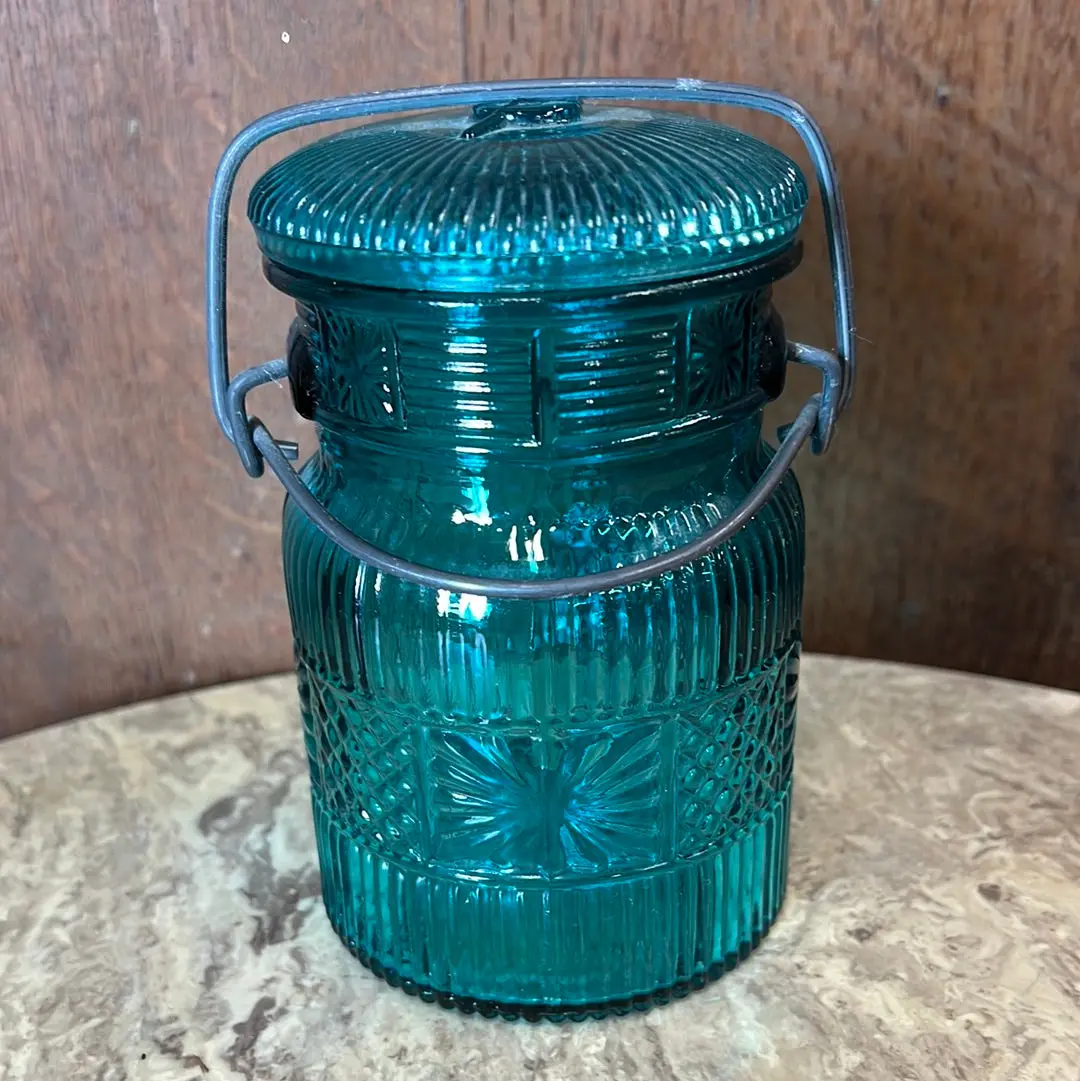 Avon Turquoise Glass Canning Jar - Each 1