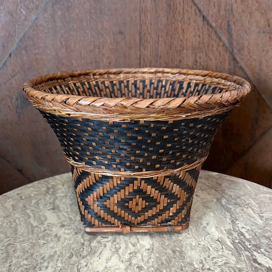 Black And Brown Small Planter Basket 1