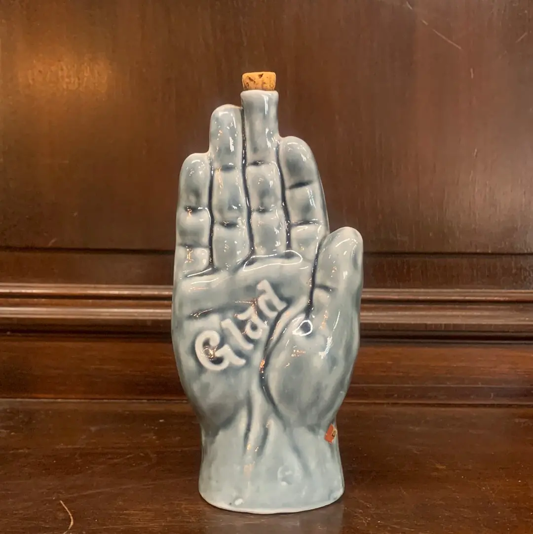 Ceramic “Glad” Hand Liquor Bottle 1
