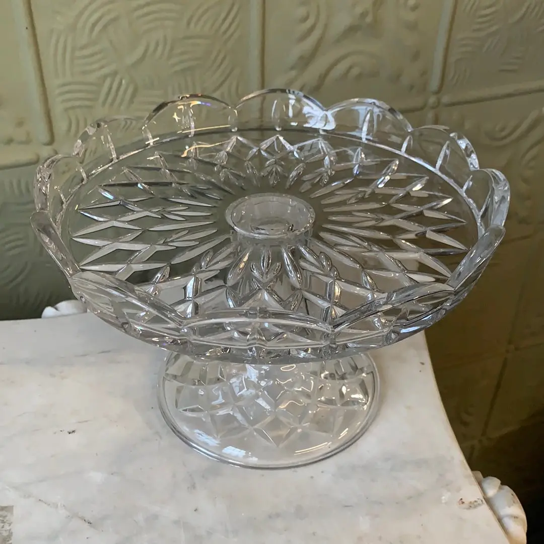 Imperial Crystal Small Cake Pedestal 1