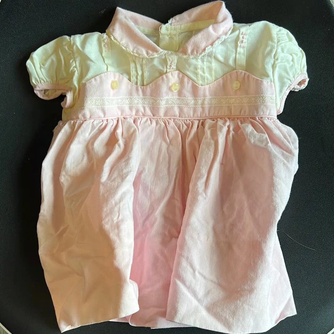 Pink And Cream Baby Dress 1