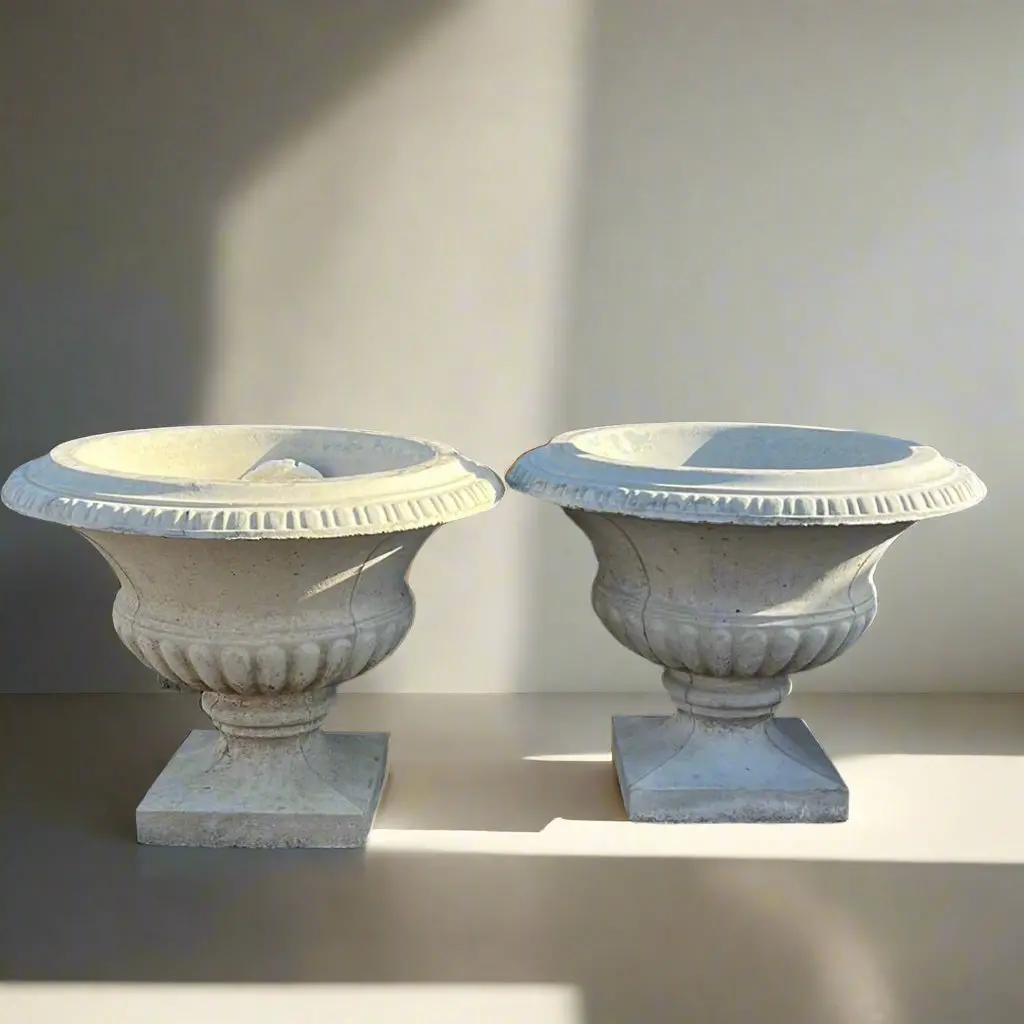 Pair Of Concrete Planters 1