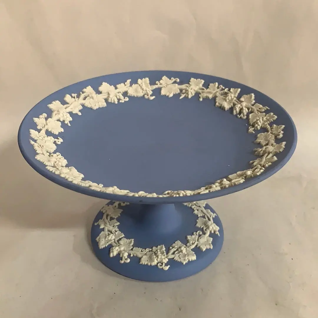 Small Blue Wedgwood Jasperware Compote 1