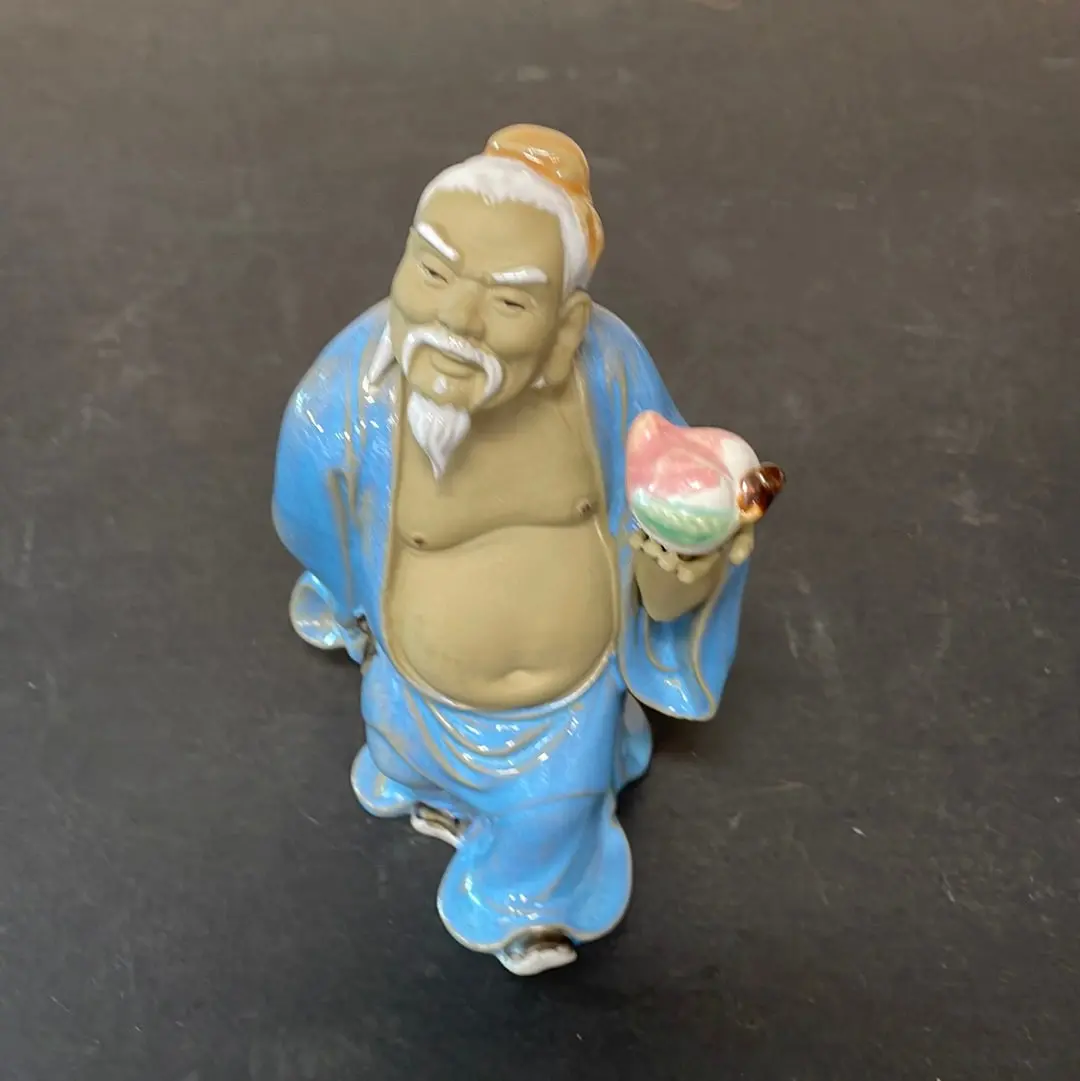 Shiwan Ware Light Blue Asian Mud Man 1