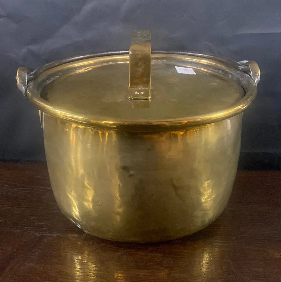 Iron Handle Brass Pot With Lid 1