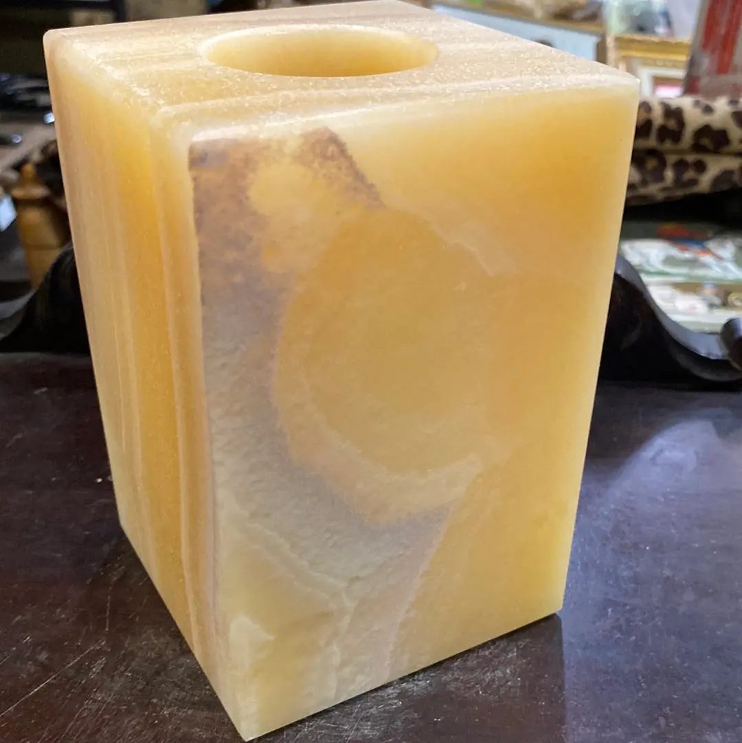Alabaster Votive Candle Cover 1