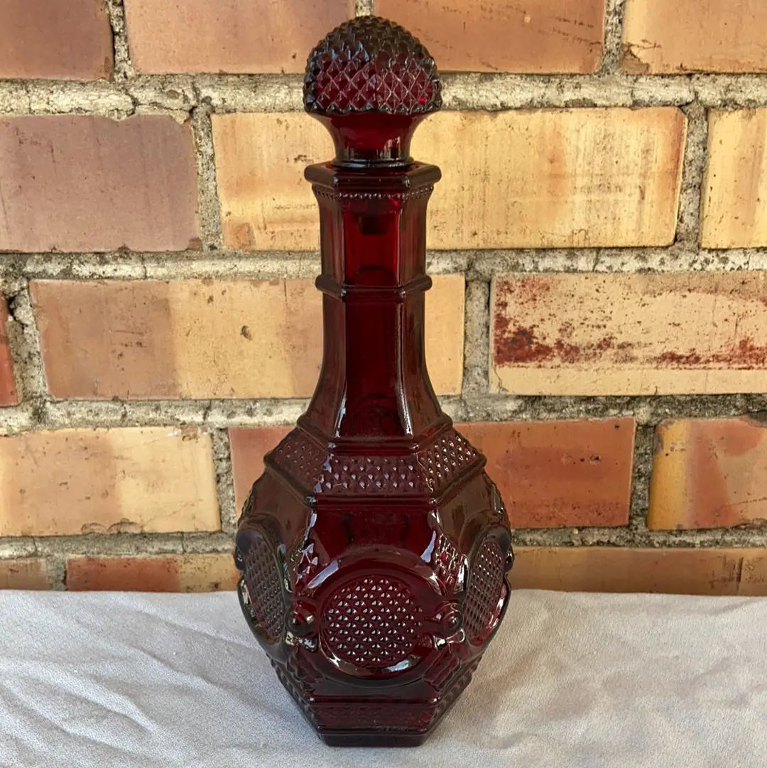 Ruby Glass Decanter 1
