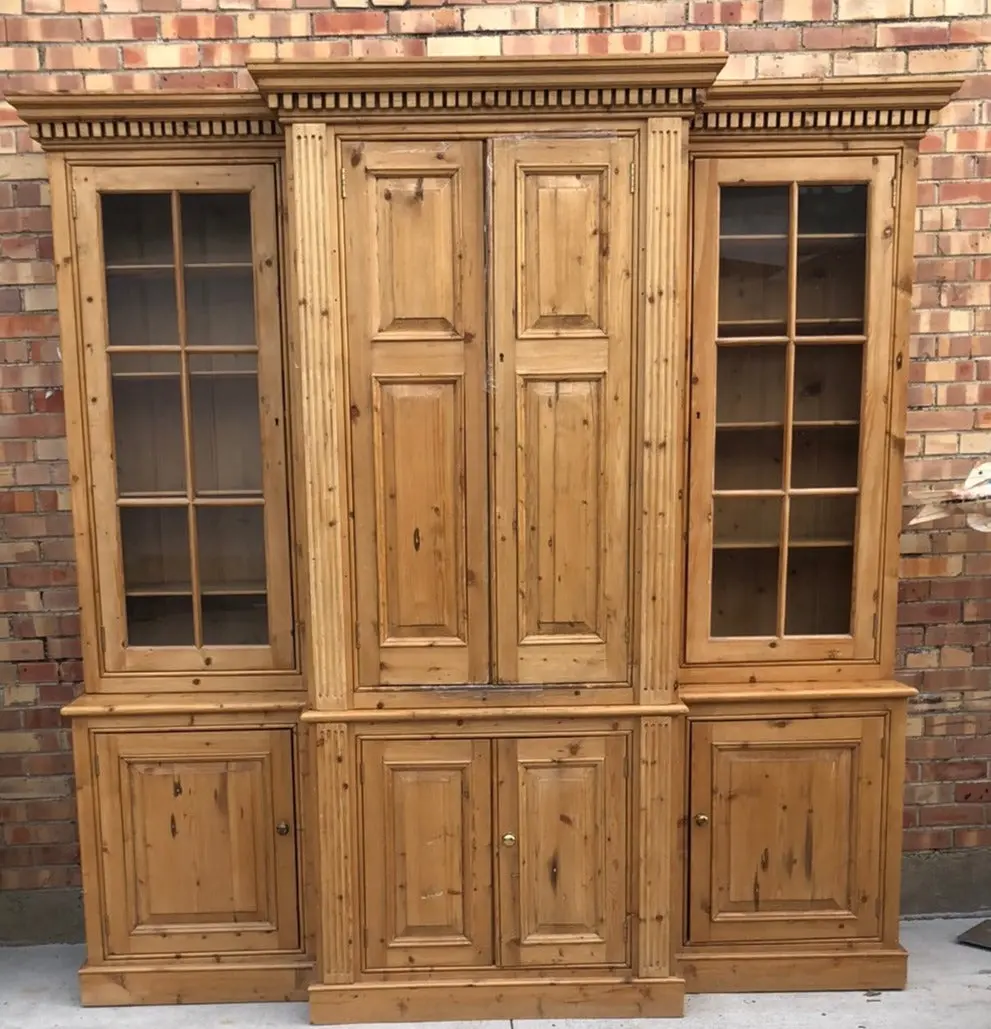 Long 2 Piece Cabinet Or Breakfront 1