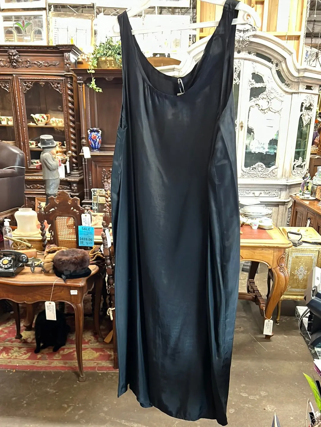 Simple Black Slip Dress 1