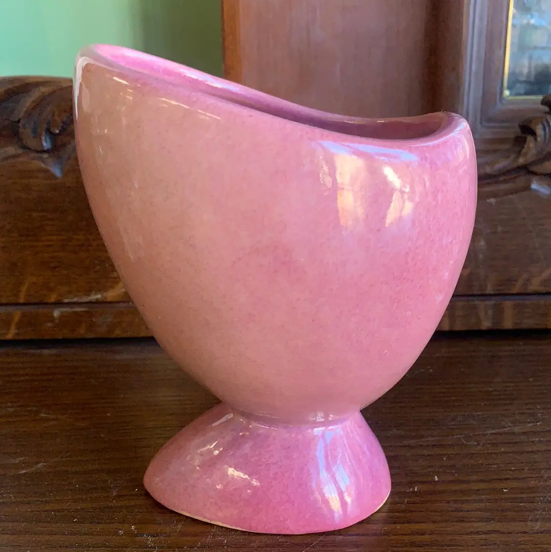 Mauve Pink Odd Shaped Planter - Repaired 1