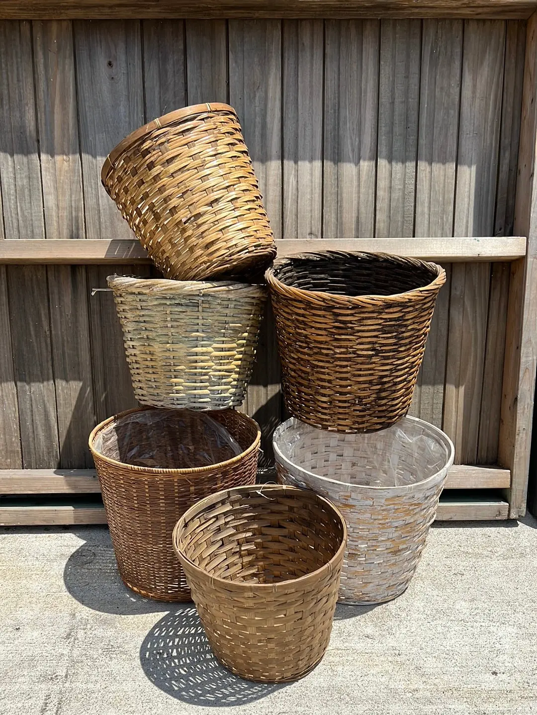 Planter Or Waste Bin Basket - Each 1