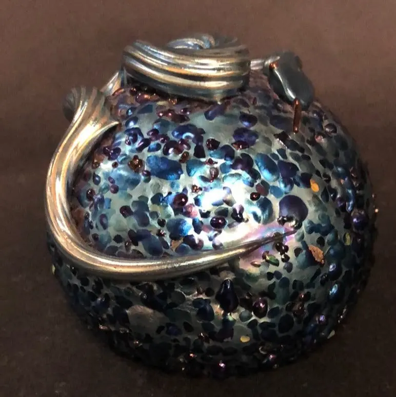 Blue Snake Paperweight 1