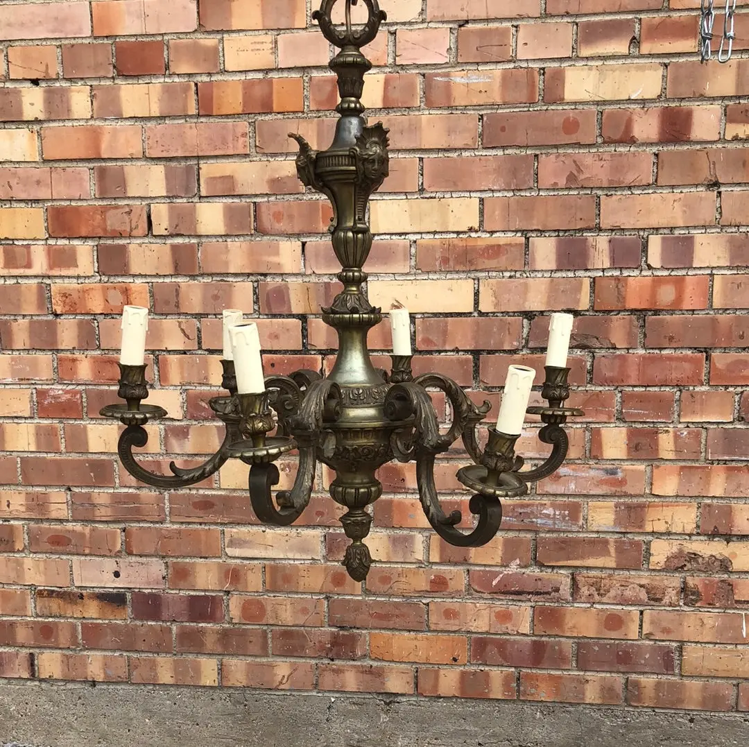 Bronze 6 Arm Chandelier 1