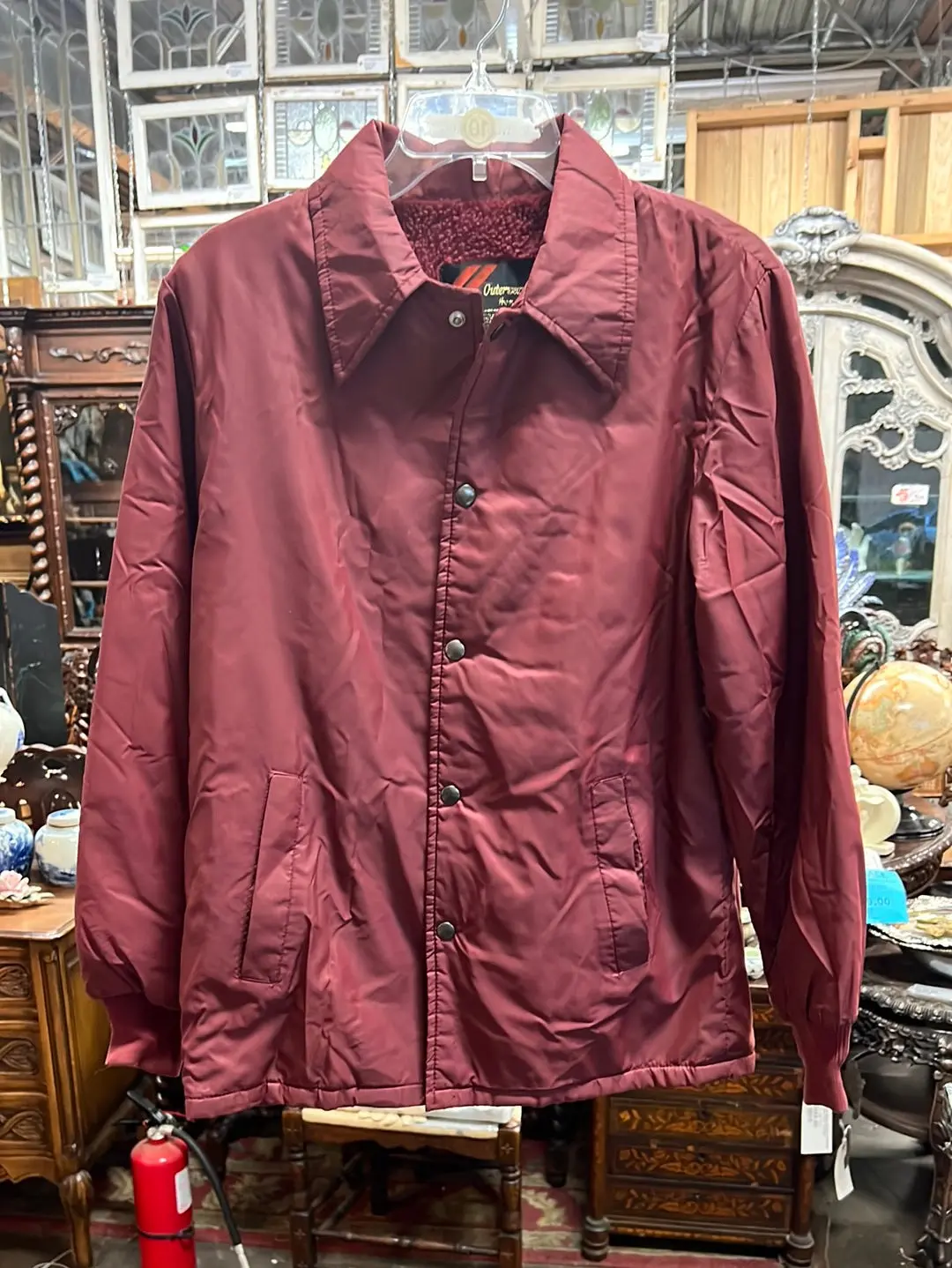 Burgundy Coat With Sherling Like Lining 1