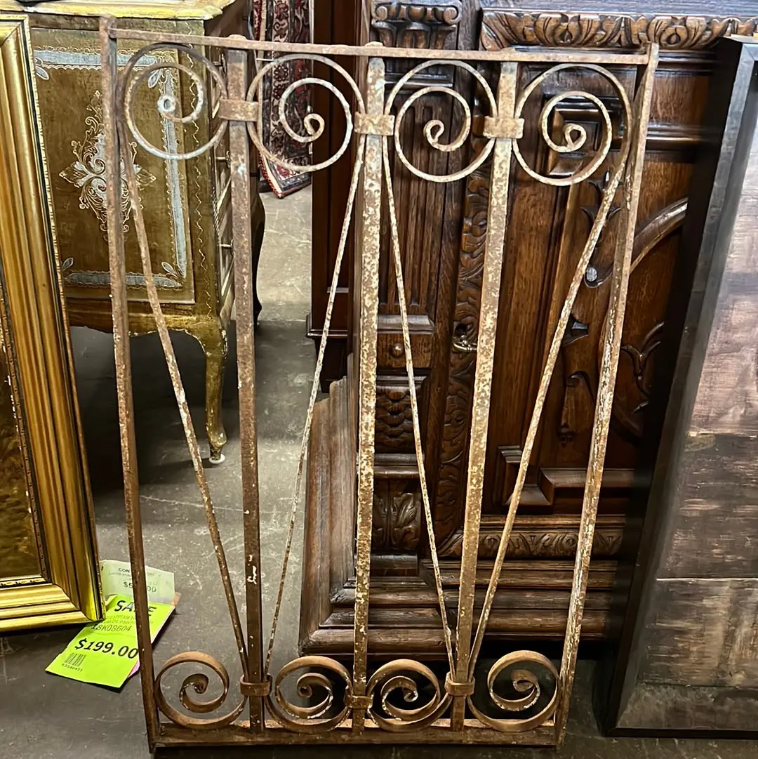 Rectangular Iron Gate With Swirls 1