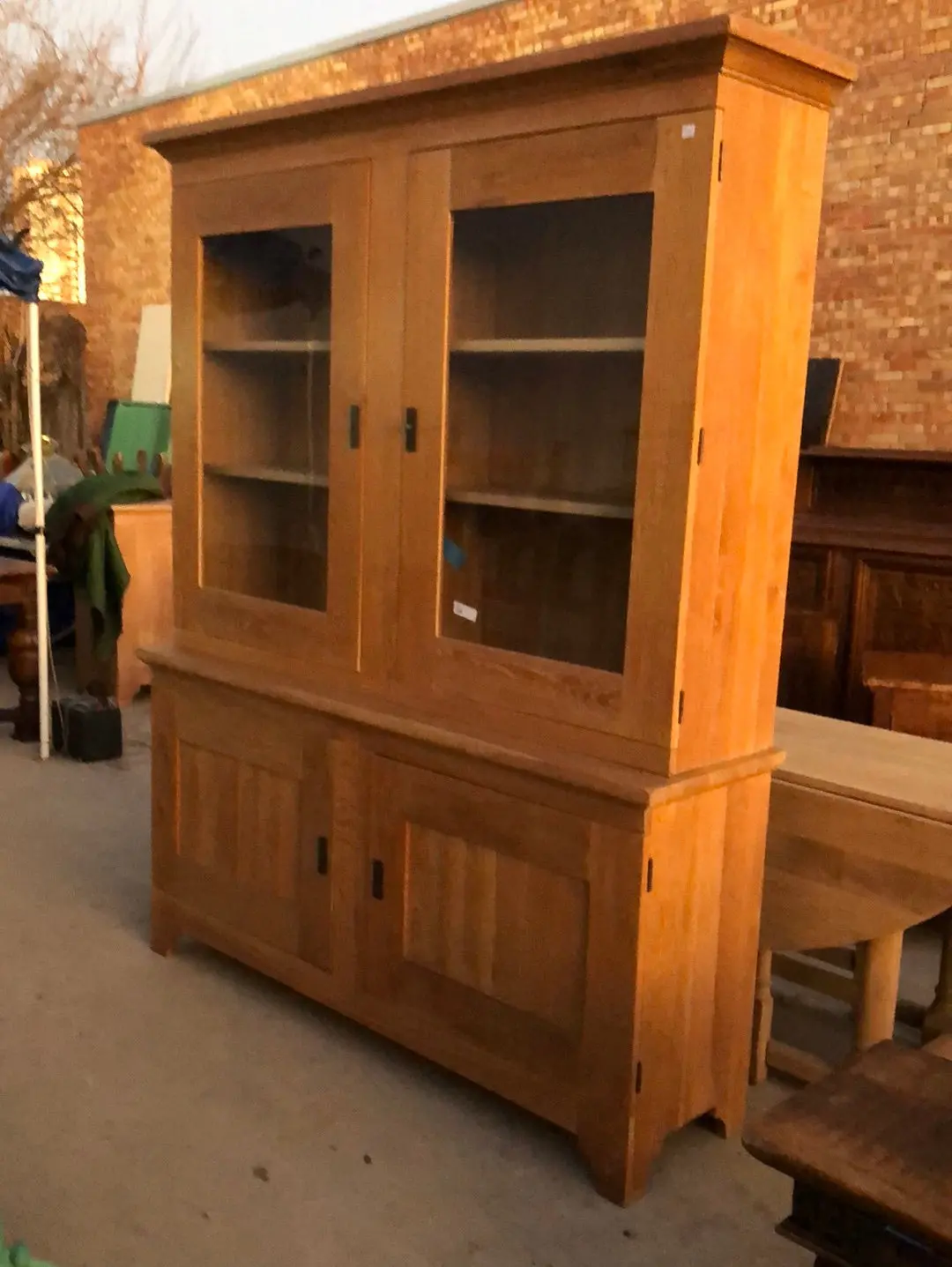 Raw Oak Rough Hewn 2 Piece Display 1