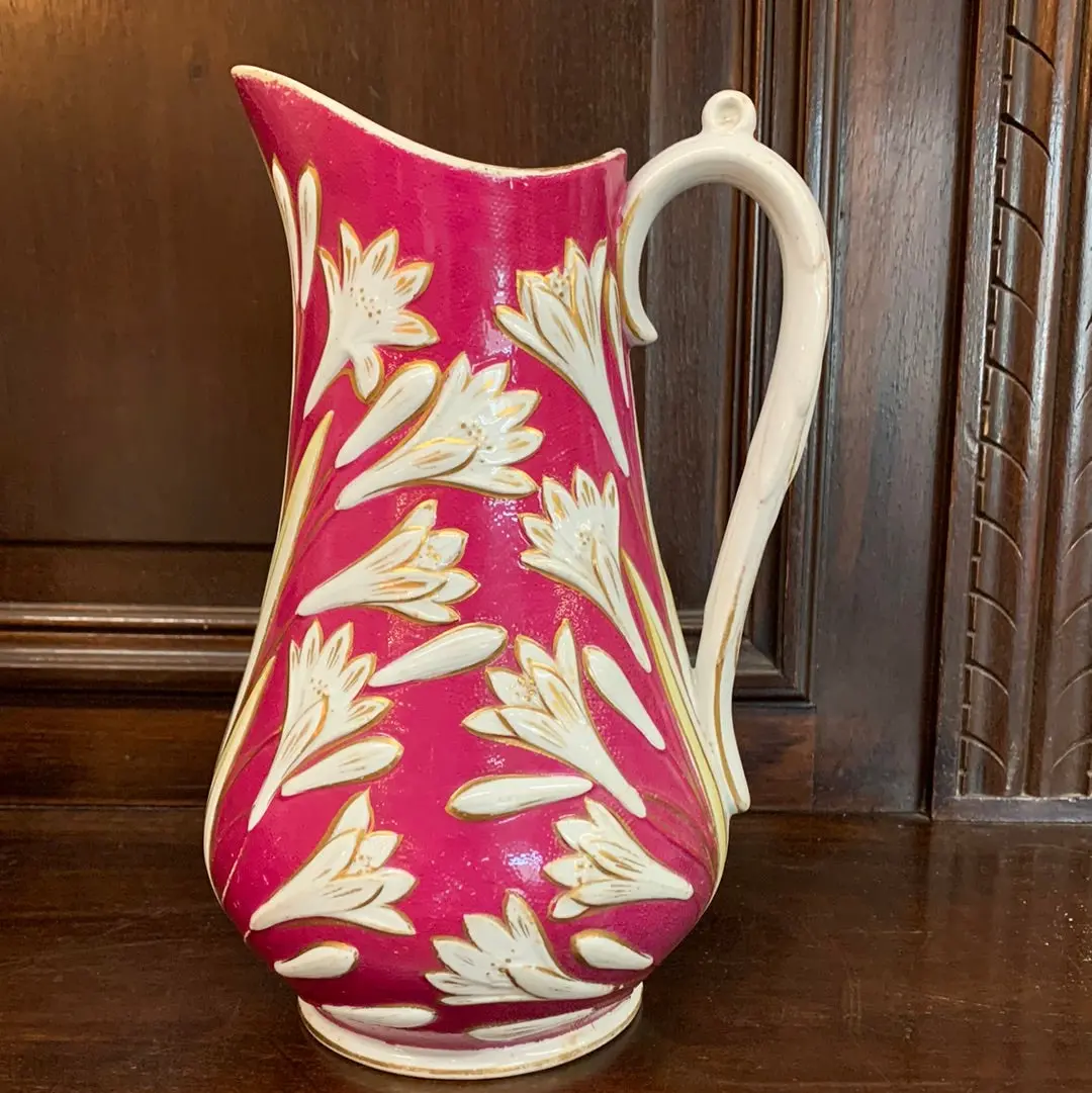 Fuschia Iron Stone Pitcher 1