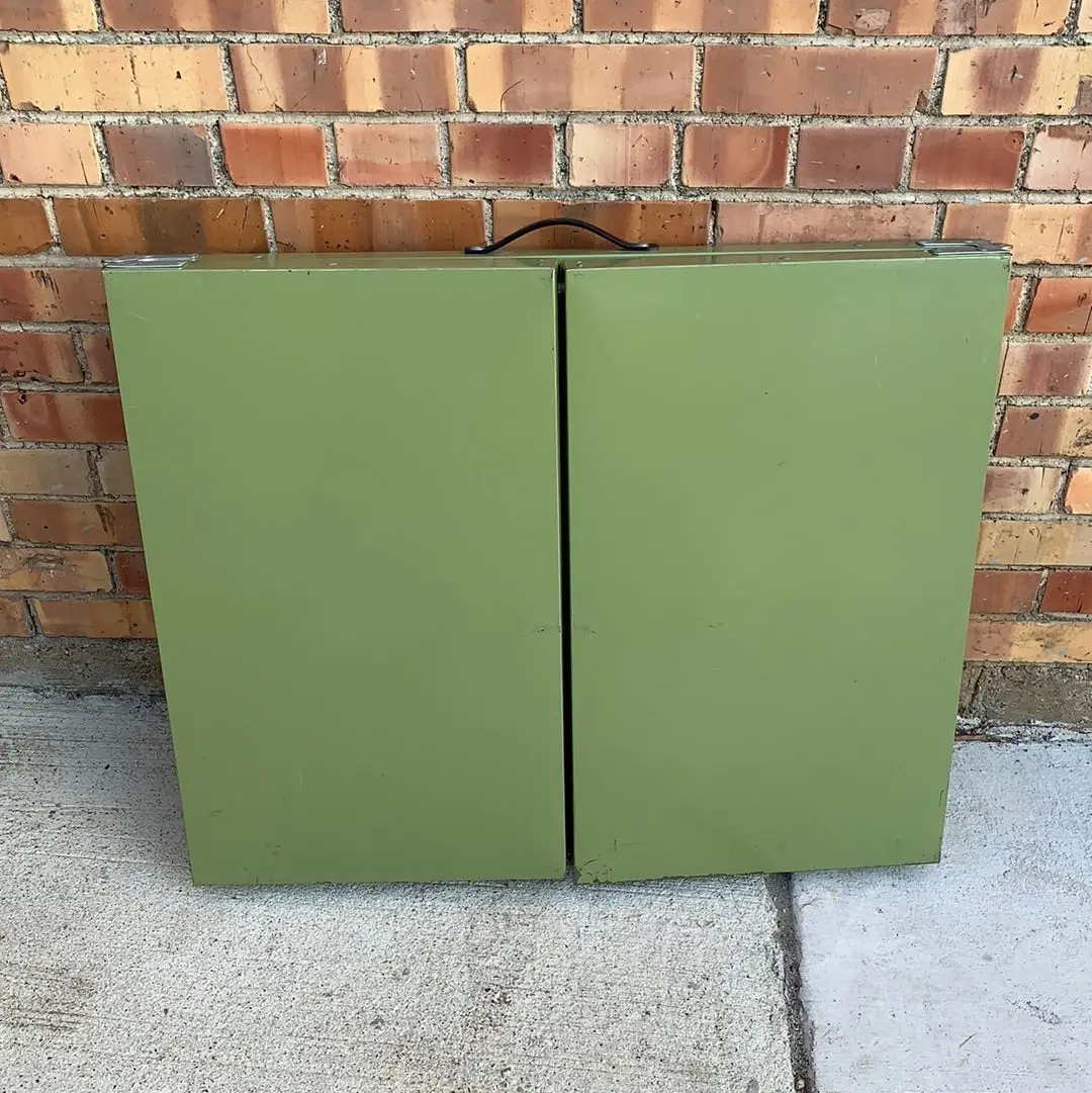 Green Metal Folding Table 1