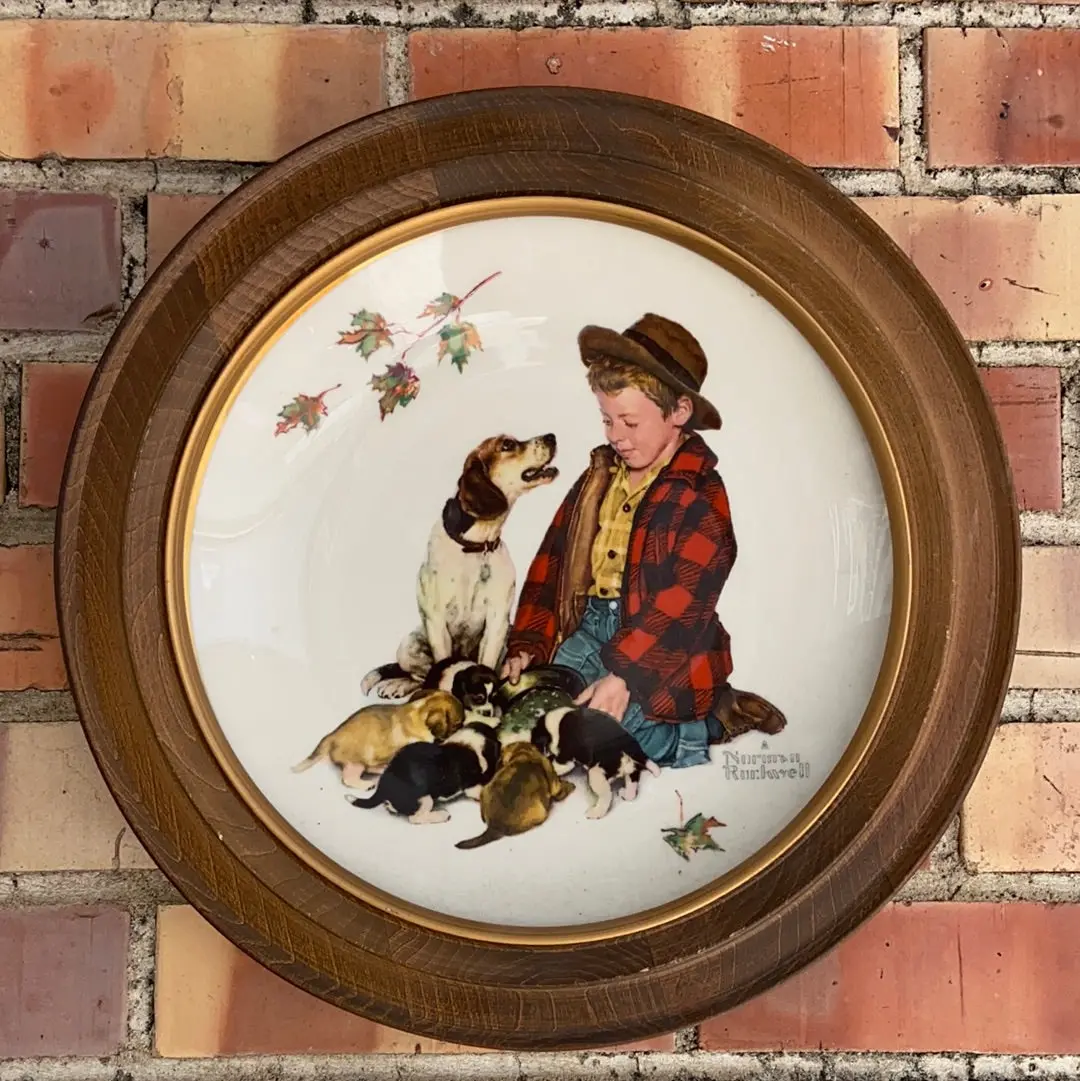 Norman Rockwell Framed Seasons Plate - Fall 1958 1