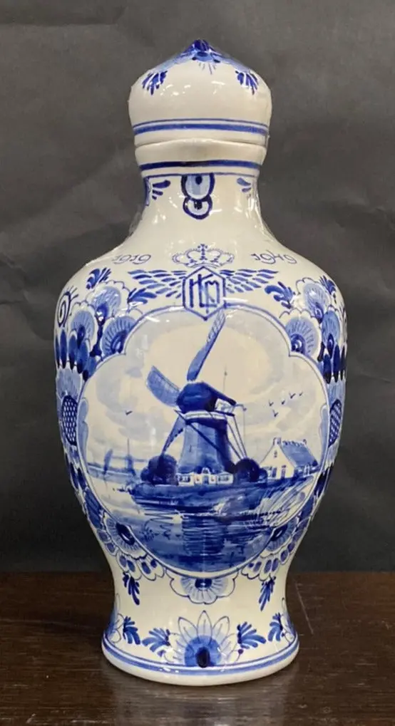 Large Delft Carafe With Windmill 1