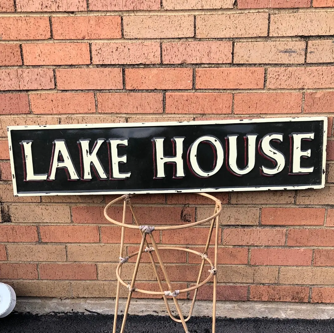 Lake House Tin Sign 1