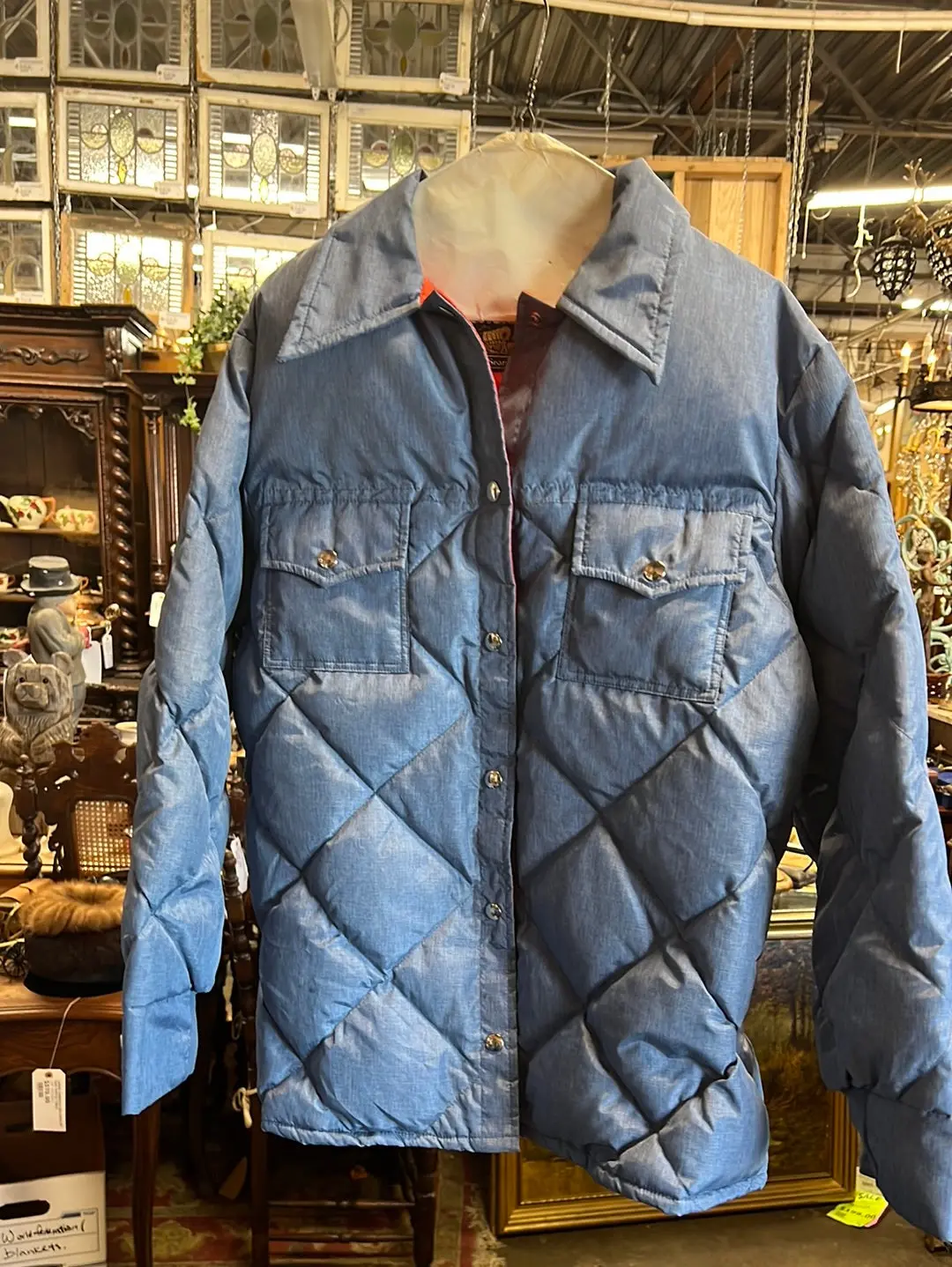 Vintage Blue Puffy Coat 1
