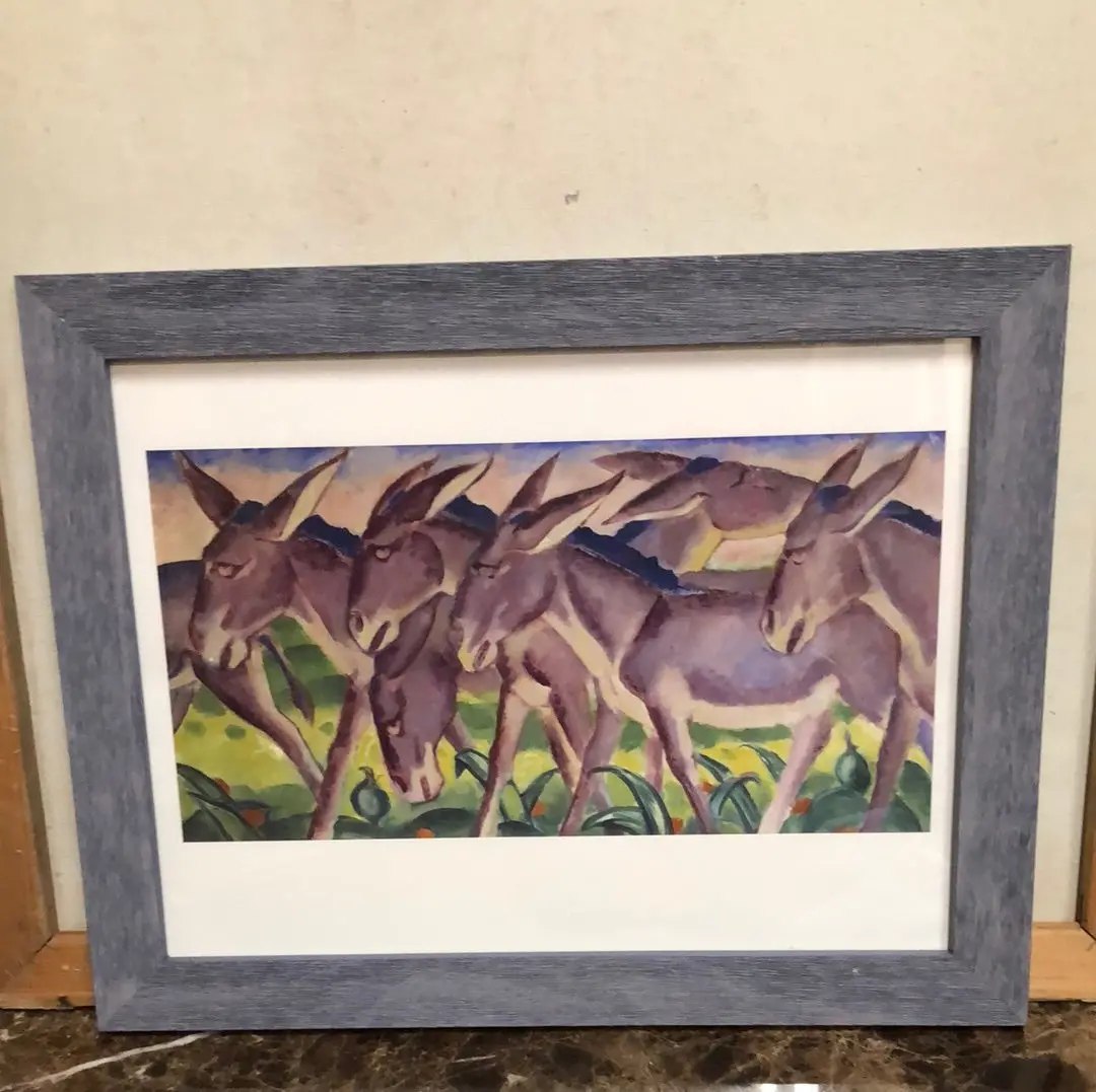 Framed Print Of 4 Donkeys 1