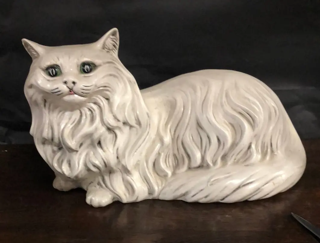 White Ceramic Cat 1