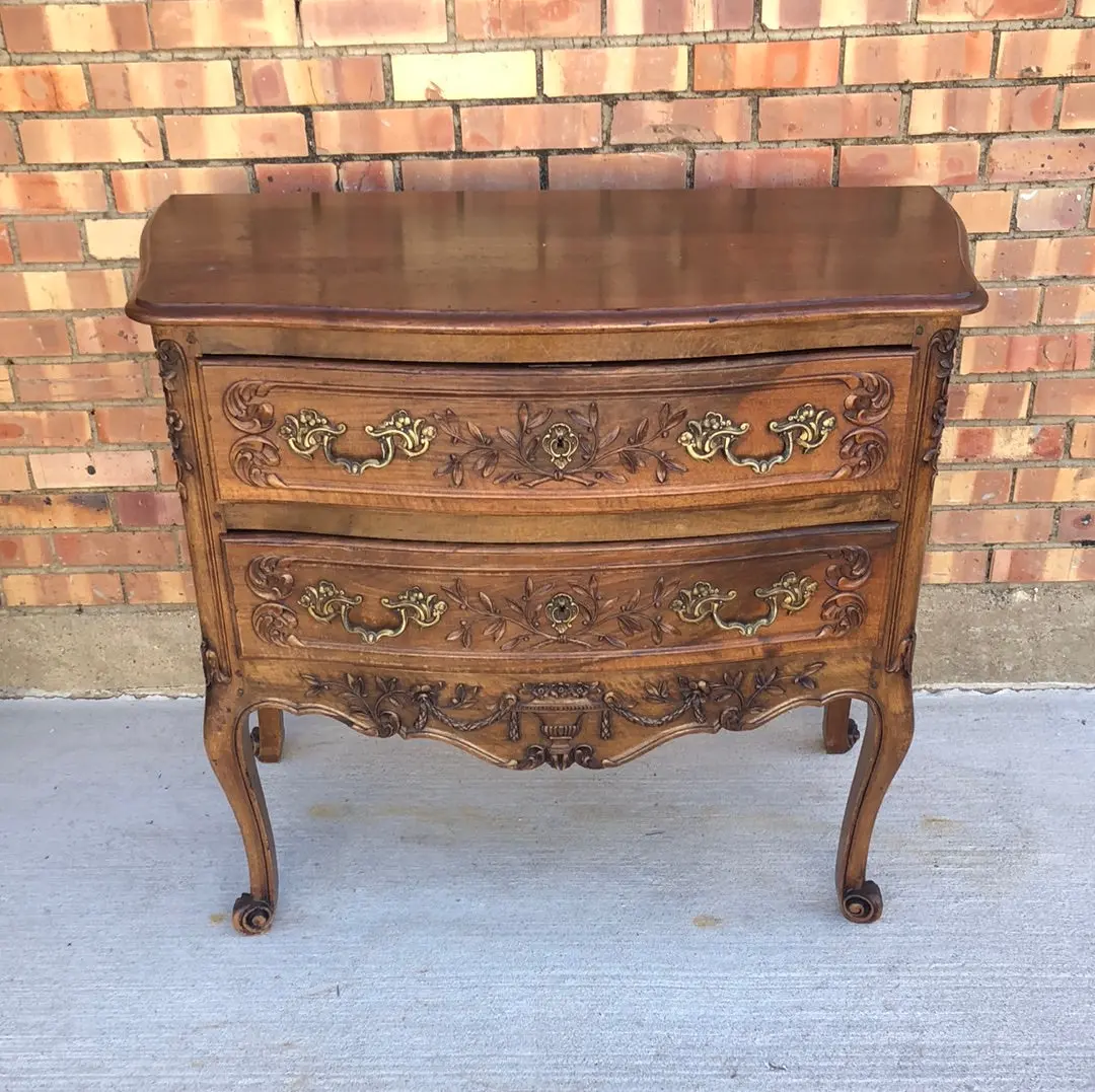 Large Oak 2 Drawer Country French Chest 1