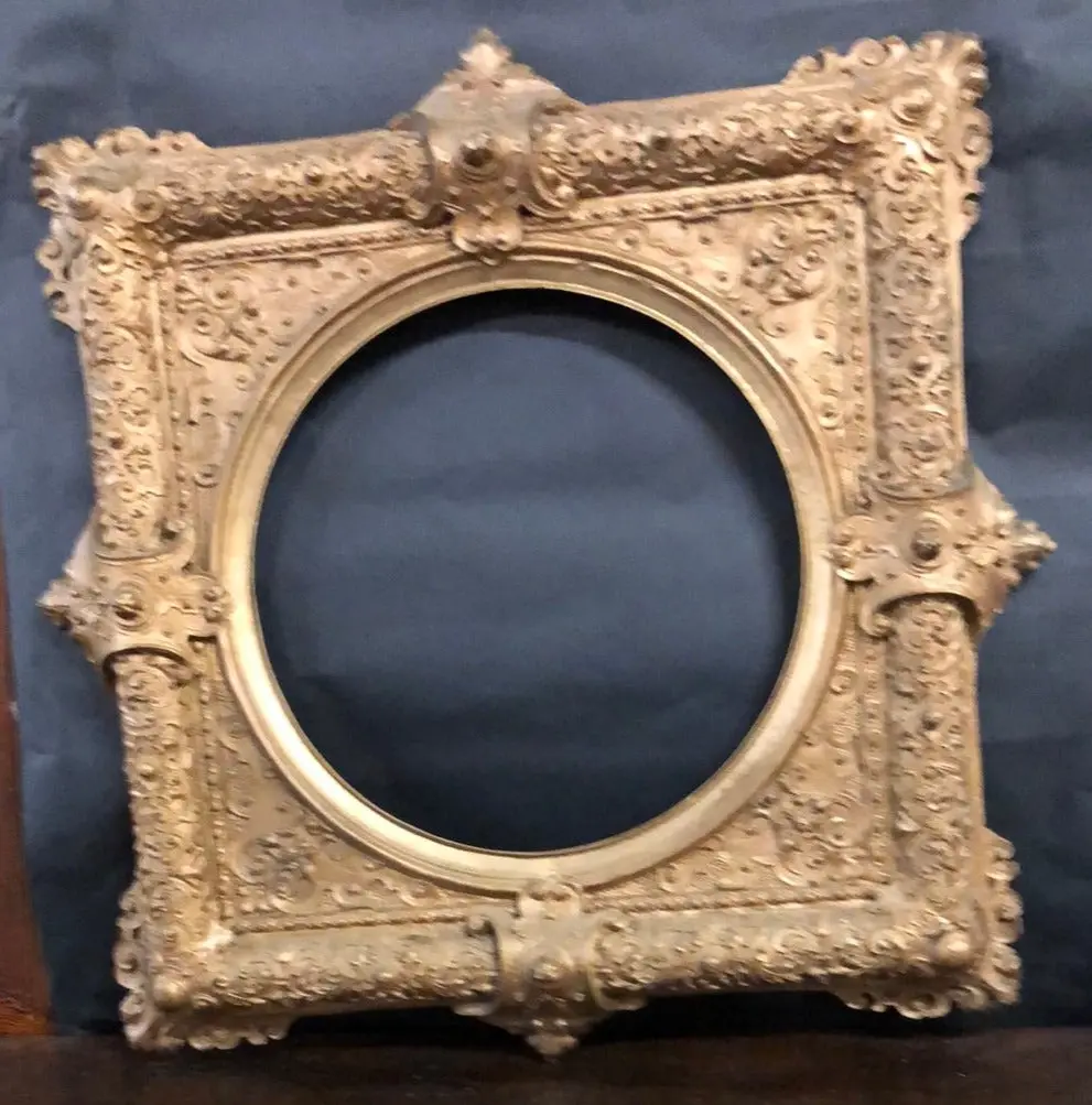 Square Ornate Gold Frame With Round Opening Each 1