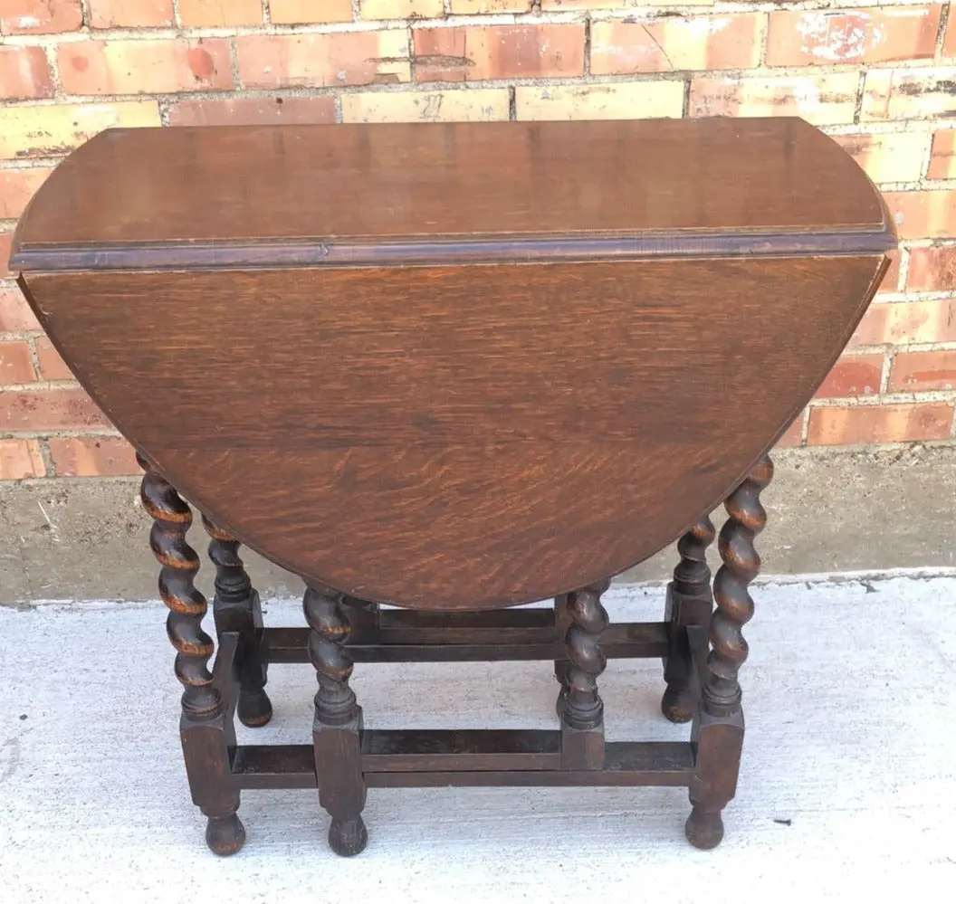 Small Barley Twist Drop Leaf Table 1