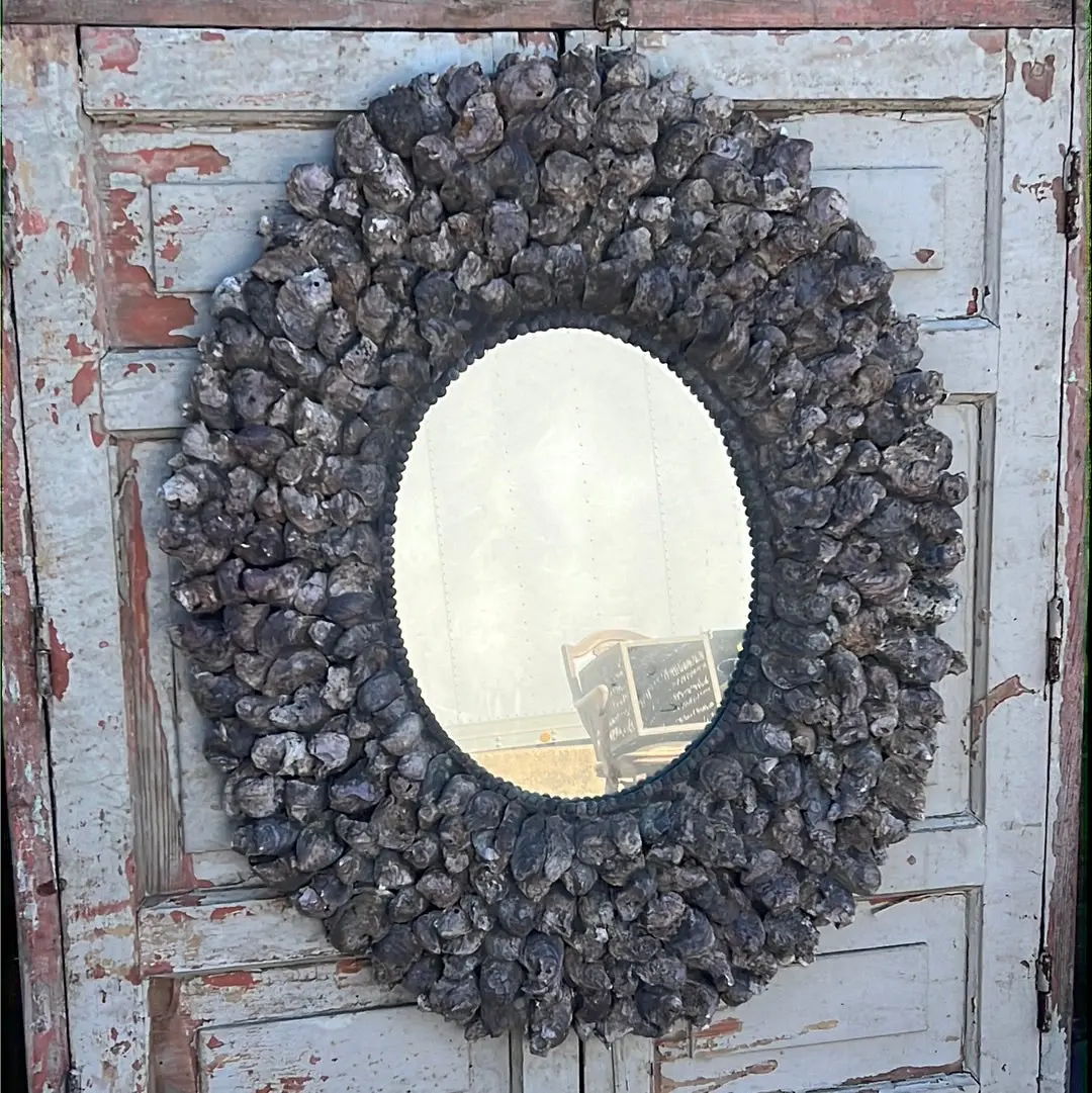 Oyster Shell Oval Mirror 1
