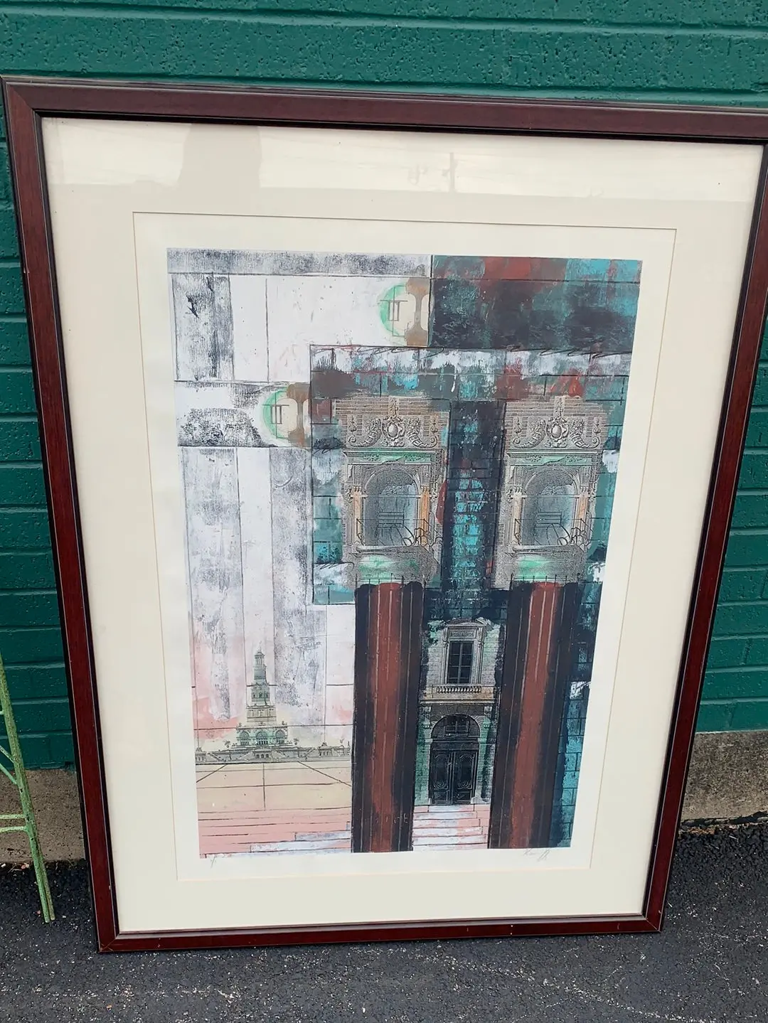Large Abstract Architectural Painting 1