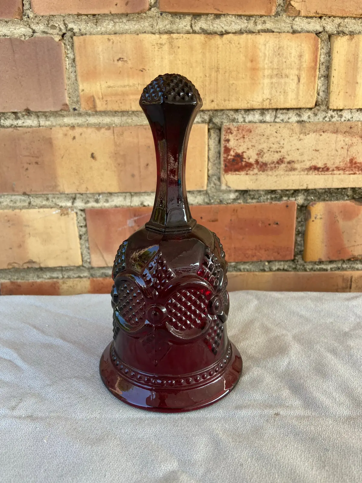 Ruby Glass Bell - As Found 1