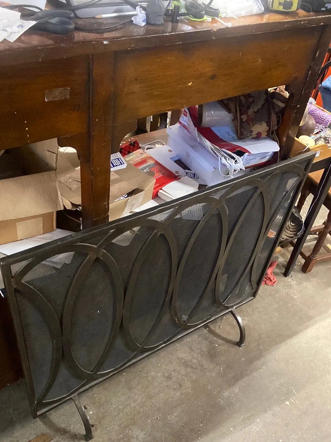 Not Old Iron Firescreen With Elipses 1