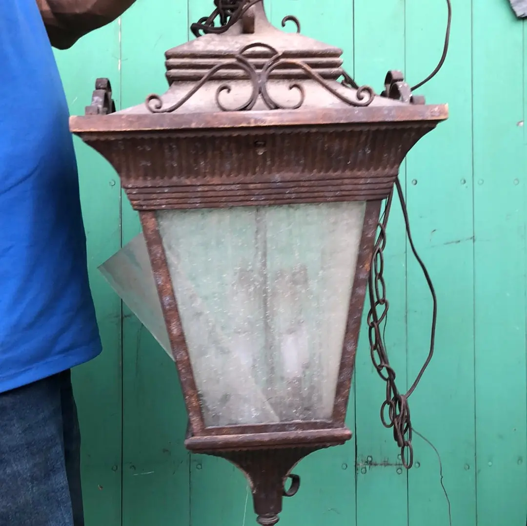Large Tapered Iron Lantern 1